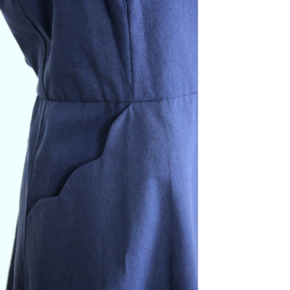 💥HP💥NWOT Pixley Blue Fit & Flare Dress Large - Picture 4 of 8